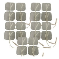 20 TENS Unit Electrode Pads 2 x 2  Replacement TENS EMS  Massage 2 Inch Square White Cloth with Premium Adhesive Gel