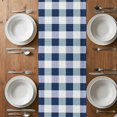 thumbnail image 4 of Navy Blue Plaid Table Runner 70 Inches Long,Spring Farmhouse Buffalo Checkered Cotton Linen Table Runners Dresser Scarves,Decorative Tabletop Scarf Furniture Cover for Home Dinner Party 13"x70", 4 of 8