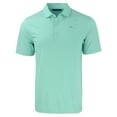 thumbnail image 2 of Men's Cutter & Buck Light Green Denver Broncos Forge Eco Double Stripe Stretch Recycled Polo, 2 of 3
