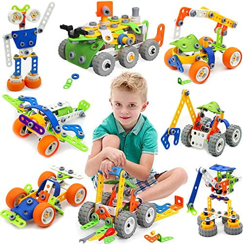 HOMCENT Educational Building Toys Learning Kit 10 in 1 Construction Blocks for Preschool Toddlers Years Old 108 Pieces Creative Engineering Toys Set Gift for Boys and Girls Age 4 5 6 7 8 9 10 