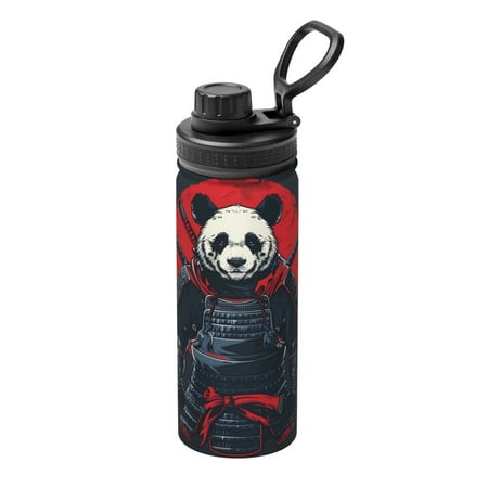 

Lukts Red Black Eastern Panda Warrior Print 18oz Insulated Sports Kettle Outdoor Sport Gym Stainless Steel Water Bottles