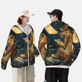 thumbnail image 4 of Fotbe Leopard Reading Tarot Cards Chaqueta con Protección Solar UPF 50+ para Hombre y Mujer, Camisa con Capucha y Bolsillos-3X-Large, 4 of 7