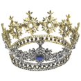 thumbnail image 4 of Here's a polished and professional product description based on your input:\n\n \n\n**Elegant Rhinestone Bride Crown Headdress – Vintage Baroque Wedding, 4 of 5