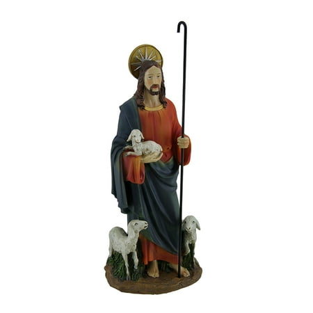 - Jesus the Good Shepherd Hand Painted Statue