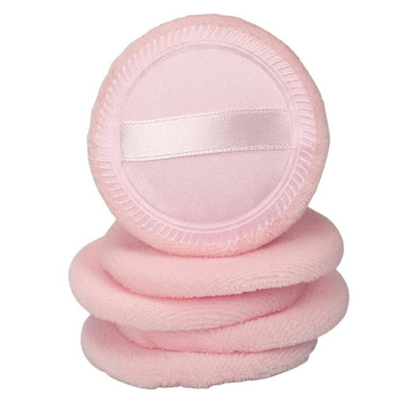 Mezclador de Soplo Aplicador de Polvo Facial de Rubor Flocado de 5 , Rosa Rosado