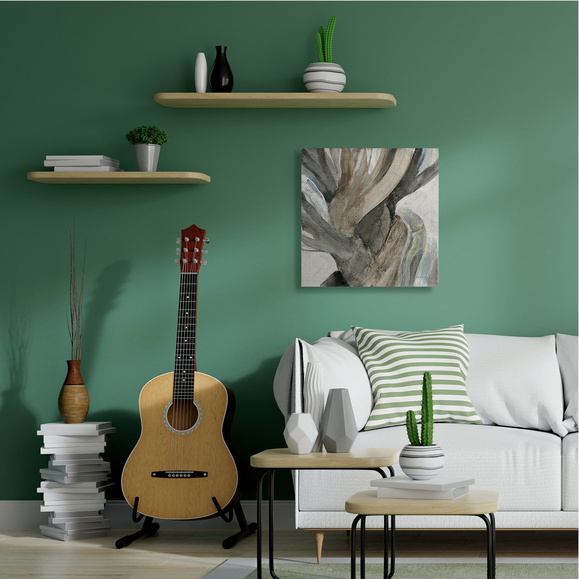 Stupell Industries Twisted Driftwood Abstract Tree Bark Brown Neutral Canvas Wall Art, 36 x 36, Design by Albena Hristova