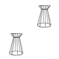 thumbnail image 1 of Ounissouiy Soporte geométrico para plantas de aire, centro de , soporte decorativo para vacaciones, maceta para cultivo, librería, decoración Negro 2Conjunto, 1 of 6