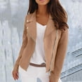 thumbnail image 2 of ZJXFGS Women's Western Jackets Trendy Outfits 2025 Fall Zip Up Cropped Jakcet Coat for Women Brown XL, 2 of 8