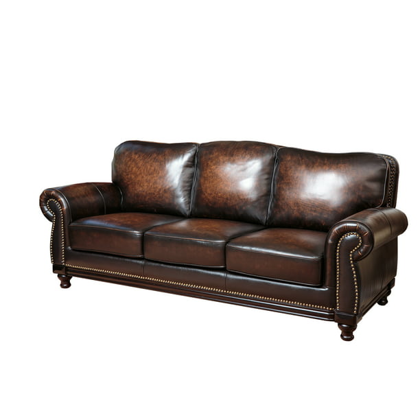 Duke Wood Trim Sofa Com, Briarwood Leather Sofa Review