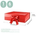 thumbnail image 5 of JINMING Large Gift Box with Ribbon 13.5x9x4.1 Inches, Red Gift Box with Lid Large, Bridesmaid Proposal Box, Luxury Gift Box for presents (Glossy), 5 of 5