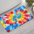 thumbnail image 2 of Colorful Tie Dye Pattern Bathroom Rugs Mat,Non Slip Microfiber Bathroom Rug,Rubber Backing,Soft Bathroom Mats for Bathroom Floor,Tub and Shower,17x30in(43x75cm), 2 of 5