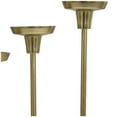 thumbnail image 4 of DecMode 3 Candle Gold Aluminum Metal Slim Candle Holder with White Marble Base, Set of 3, 4 of 13