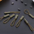 thumbnail image 1 of 10 unidades/paquete de tirador de cremallera antideslizante en el extremo para etiqueta de cuerda (verde militar) Likrtyny Para estrenar, 1 of 9