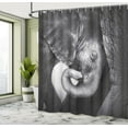 thumbnail image 4 of Ambesonne Grey Shower Curtain, Mother and, 69"Wx75"L, Charcoal Grey Pale Grey, 4 of 4