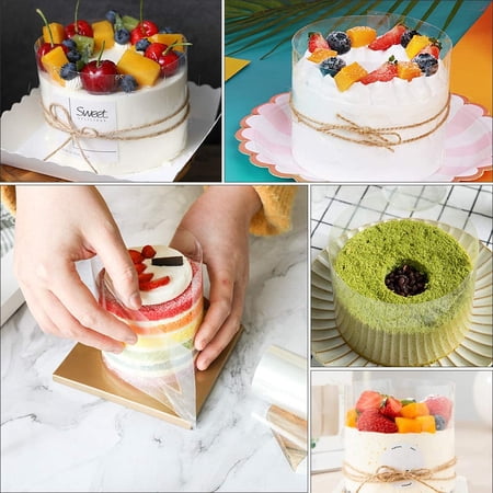 Transparent Acetate Roll 2 Rolls Cake Foil Cake Edge Foil Cake Collar Cake Collars Mousse For Baking Cake Cake Chocolate Mousse Dessert Rings Decoration 10cm 15cm High 10m Walmart Canada