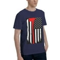 thumbnail image 2 of Bingfone Firefighters Usa Flag Men'S Loose Fit Short-Sleeve Pocket T-Shirt, 2 of 7