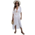 thumbnail image 1 of Traje de Baño de una Pieza Tipo Cárdigan para Mujer, de y Lunares Transparentes para Playa. Talla Única, 1 of 10