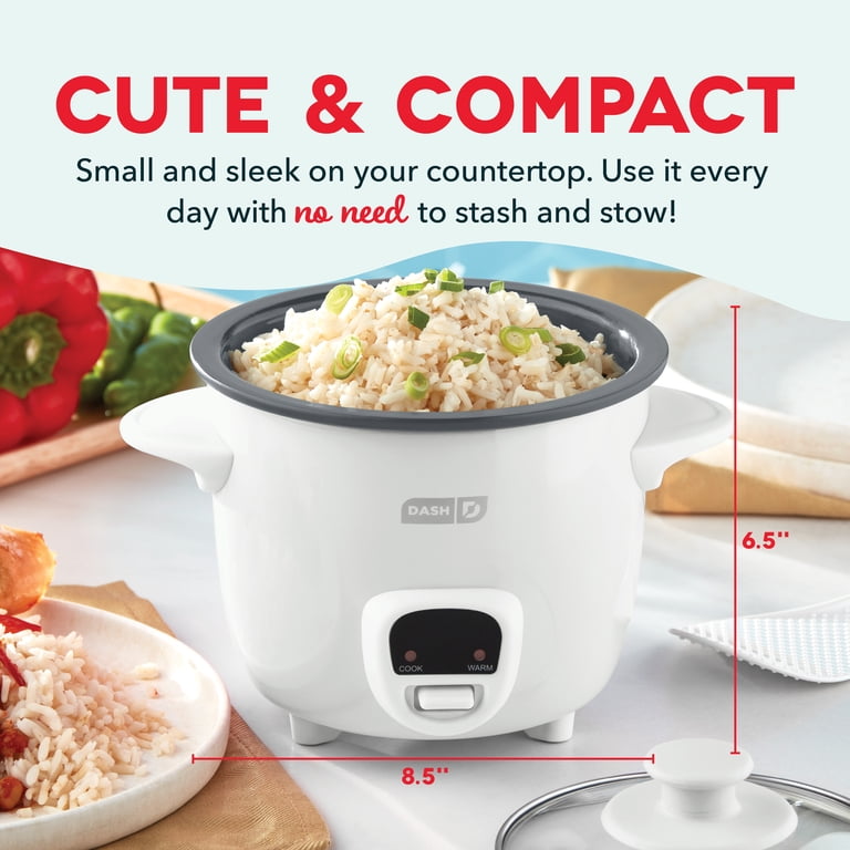 Dash Mini Rice Cooker, 2 Cup, White photo 5