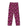 thumbnail image 3 of Lsque Festive Flamingos Print Men's Pajama Pants, Lounge Pant - Comfortable Home Wear,Elastic Waistband, Stylish Design-XX-Large, 3 of 9