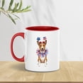 thumbnail image 5 of 4th of July Basenji Celebrates Independence Day 11oz Accent Two-tone Mug African Barkless Dog Lover Coffee Tea Cup - 12010, 5 of 5