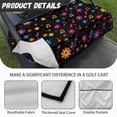 thumbnail image 6 of Whosucclay Music Flowers Golf Cart Seat Cover, Wear-Resistant Golf Cart Seat Towel Blanket Anti-Fade Durable Golf Cart Seat Protector for Most 2 Seats, 6 of 7