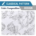thumbnail image 3 of H.VERSAILTEX 100% Blackout Curtains Camellia Floral Printed Drapes Leah Floral Thermal Bedroom Curtains for Living room with Black Liner 2 Panels,52" x 108",Grey, 3 of 6