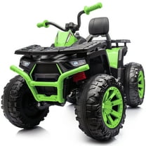 Hikiddo Kids ATV 4-Wheeler, 24 Volt 4WD Ride On Toys for Big Kids w/ 2 Seater, 4x200W Motor, 5.6Mph Max Speed -Green