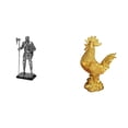 thumbnail image 1 of Figura de escritorio de pollo, escultura de resina, estatua, pieza de arte coleccionable, decoraciones de estilo vintage europeo, adecuada para regala, 1 of 8