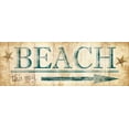 thumbnail image 2 of Grey, Jace 18x9 Black Ornate Wood Framed with Double Matting Museum Art Print Titled - Beach Sign, 2 of 4