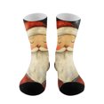 thumbnail image 4 of FAIOROI Christmas Socks for Women Cute Vintage Xmas Print Mid Calf Crew Sock Soft Cozy Festive Holiday Novelty, 4 of 6
