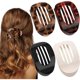 thumbnail image 1 of wonima44 Qiansail 4Pcs Flat Hair Clips for Women, Large Round Flat Hair Claw Clip Strong Hold Lay Down Hairstyle Accessories for Thick Thin Hair (Black, White, Red, Brown), 1 of 1