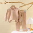 thumbnail image 3 of Fgnfyis Toddler Girls Stylish Outfits Set Cozy Long Sleeve Layering Top and Bottom for Autumn Spring Everyday Homewear Brown 6-7 Years, 3 of 3