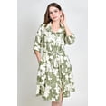 thumbnail image 4 of Vestido camisero con estampado floral Roman Fashion /Juvenil, 2659 (Verde flores) verde M, 4 of 5