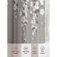 thumbnail image 5 of Vintage Floral Sheer Curtains 72 Inch Length 2 Panels Set, White Cherry Flowers Blossom Spring Gray Voile Window Treatment Rod Pocket Curtains Sheers Drapes for Bedroom/Living Room/Kitchen 52"x72"x2, 5 of 7