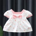 thumbnail image 2 of Bébé Filles Princesse Robe Dot Imprimé Carré Robe Mignonne, 2 of 9