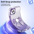 thumbnail image 3 of Case for iPhone 15 Case Glitter Bling Crystal Bow Design Full Camera Lens Protector Anti-Scratch Bumper Shockproof Cover Women Girls Soft TPU Case for iPhone 15 Purple KDL, 3 of 15
