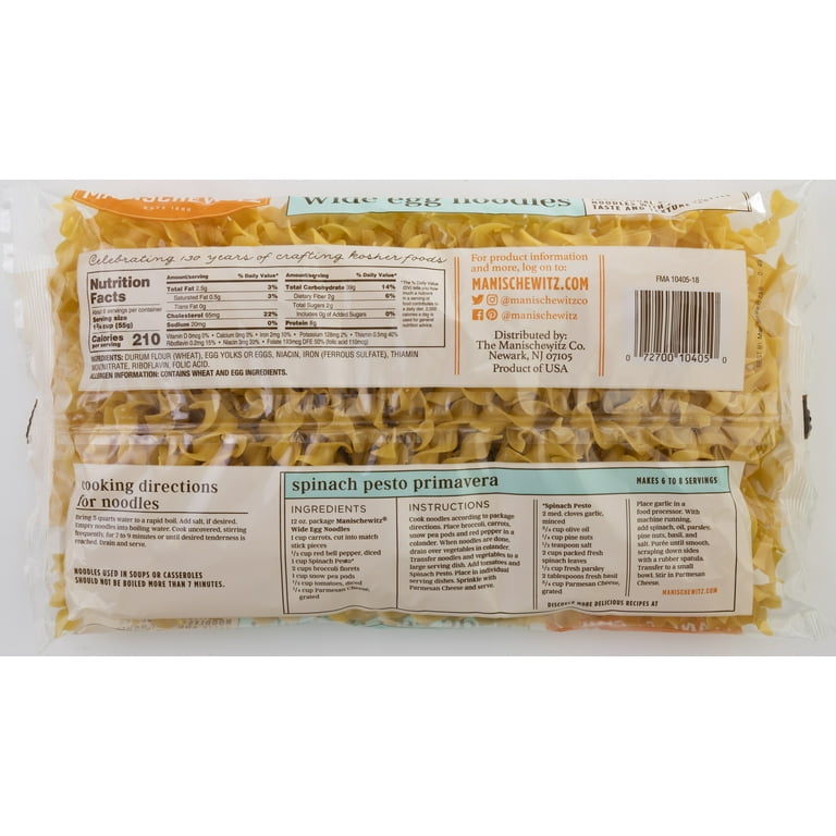 Egg Noodles Nutrition Facts