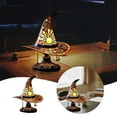 thumbnail image 4 of Witch Hat Lamp Stained Glass Style, Gothic LED Resin Table Light for Halloween Decor Bedside Night Light and Fantasy Gift, 4 of 7