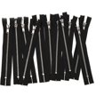 thumbnail image 1 of 10 pcs Silver Metal Teeth #3 Teeth Zippers - Kyezi Design & Craft (Black, 8 inch), 1 of 1