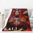 thumbnail image 2 of Kali Actress Uchis Flannel Blanket Air Conditioning Blanket Nap Blanket Sofa Throw Blanket Throw Blankets 60"X50", 2 of 6