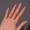 thumbnail image 2 of Simple solid-color press-on nails, nude apricot pink gel nail tips, short almond wearable false nails, 2 of 5