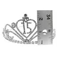 thumbnail image 2 of Silver Rhinestone Crown Tiara For Quinceanera Birthday Mis Quince Anos Sweet 15 Keepsake 2.25 Inch, 2 of 2
