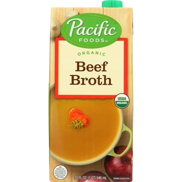 2X - Pacific Foods Organic Beef Broth, 32 Oz