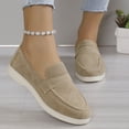 thumbnail image 5 of CQONEPT Loafers for Women Business Casual Shoes Comfortable & Lightweight Loafers Slip On Work Shoes Casual Walking Driving Ladies Office Boat Shoes Size 7.5 Beige, 5 of 6