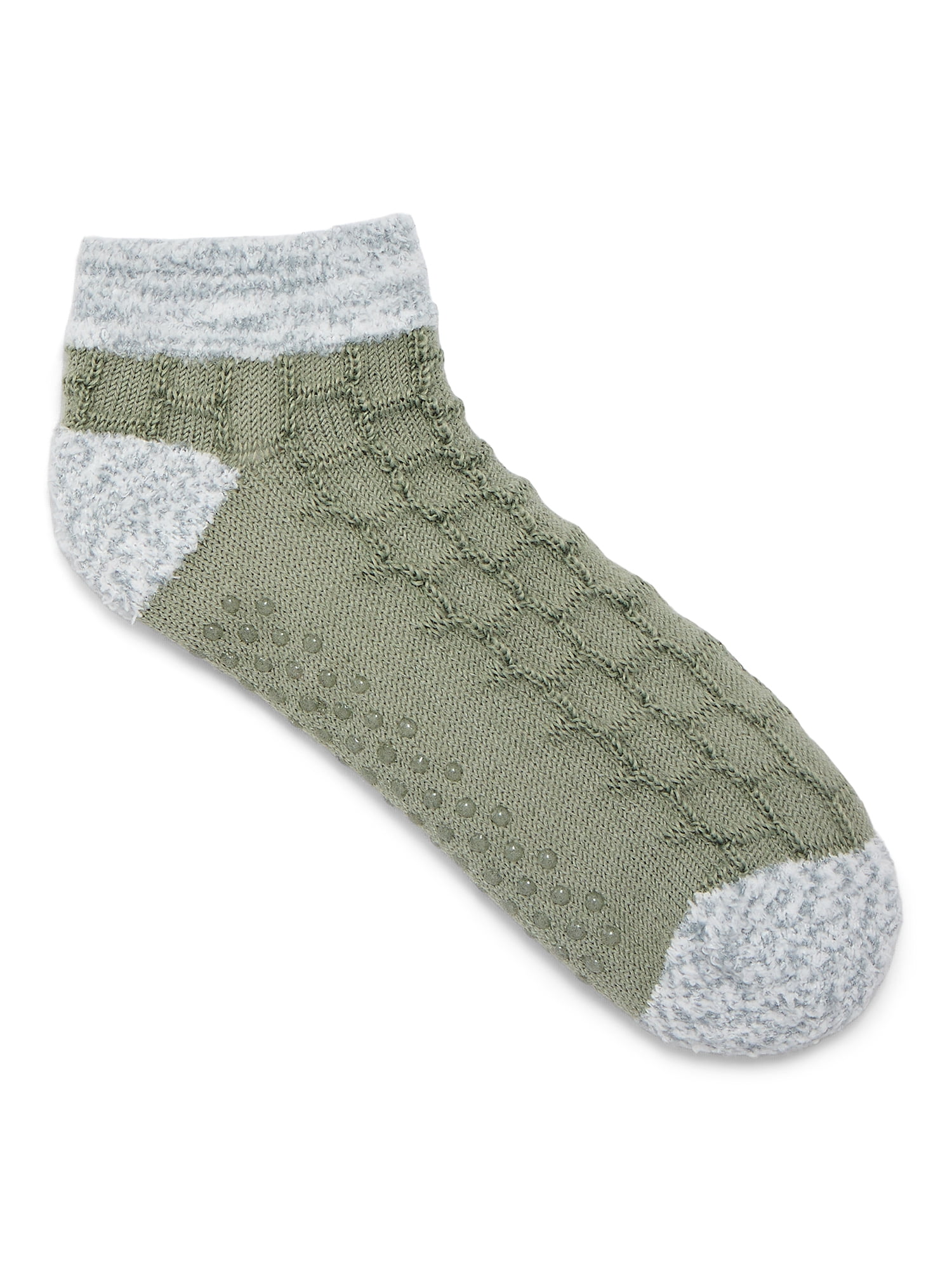 Joyspun Women's Double Layer Low Cut Lounge Socks, 3 Pack, Shoe Sizes 4-10