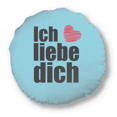 thumbnail image 1 of German Dialect I Love You Text Title Round Throw Pillow Home Decoration Cushion, 1 of 3
