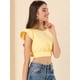 thumbnail image 2 of Allegra K Blusa Sin Espalda Manga Corta Lazo En La Espalda Top Corto Para Mujeres Amarillo L Unique Bargains Blusa, 2 of 6