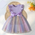 thumbnail image 2 of Coerni Baby Girls Sleeveless Dress Patchwork Tiered Dresses Gradient Tulle Princess Sundress Knit Top Dress with Tulle Hem, 2 of 8