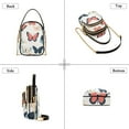 thumbnail image 3 of FORMRS Crossbody Bag for Women Quilted Travel Shoulder Cell Phone Purse with Chain Strap Handbag, Beige Butterflies, 3 of 7
