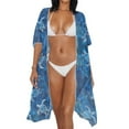thumbnail image 3 of DISNIMO Women's Beach Cover up Swimsuit Kimono with Sea Turtle Print Summer Casual Loose Swimwear Coverups Open Front Long Cardigan Beach Cover up for Women, 3 of 6